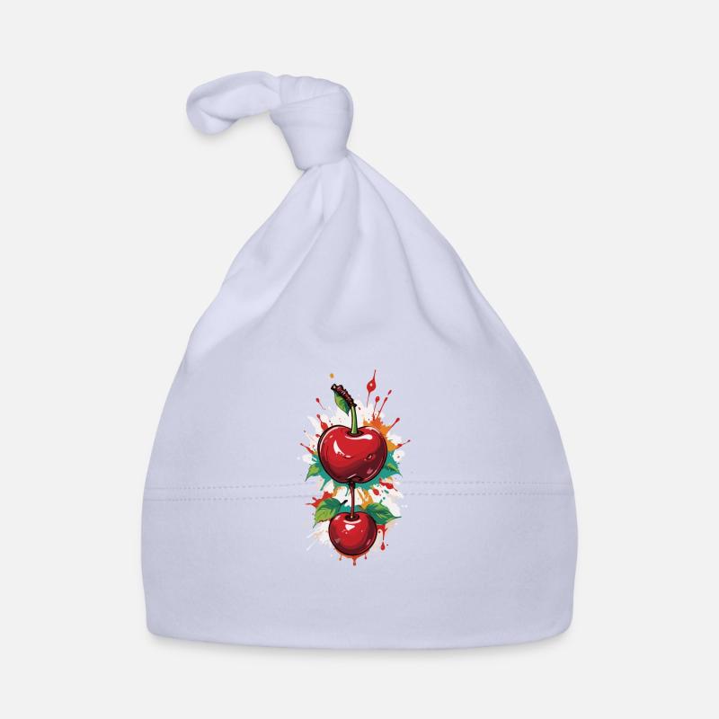 Rote Kirsche Cherries Kirschen Cherry Baby Bio-Mütze