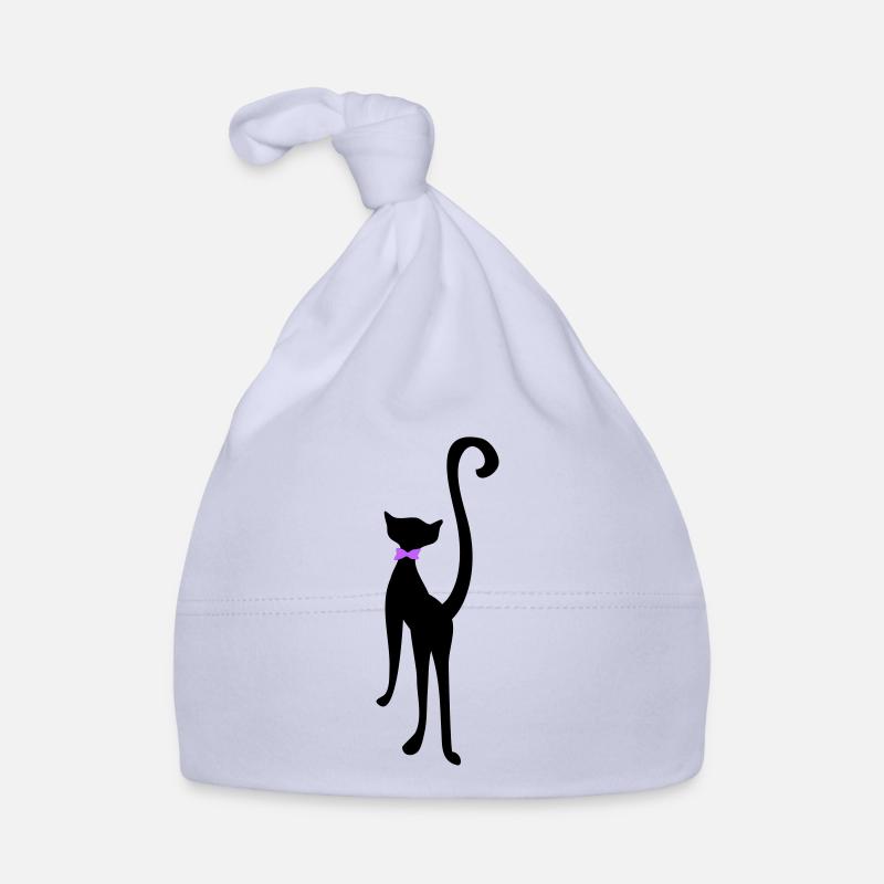 Chat rétro silhouette by Patjila Bonnet bio Bébé