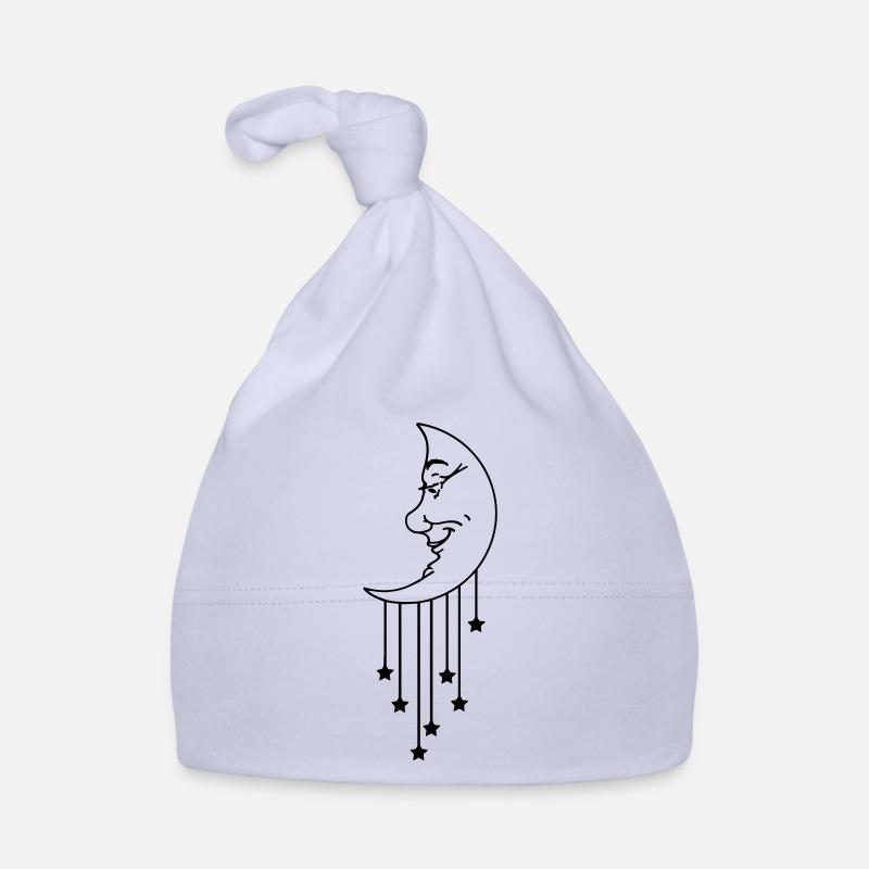 Moon Star (1c) - Organic Baby Cap - sky
