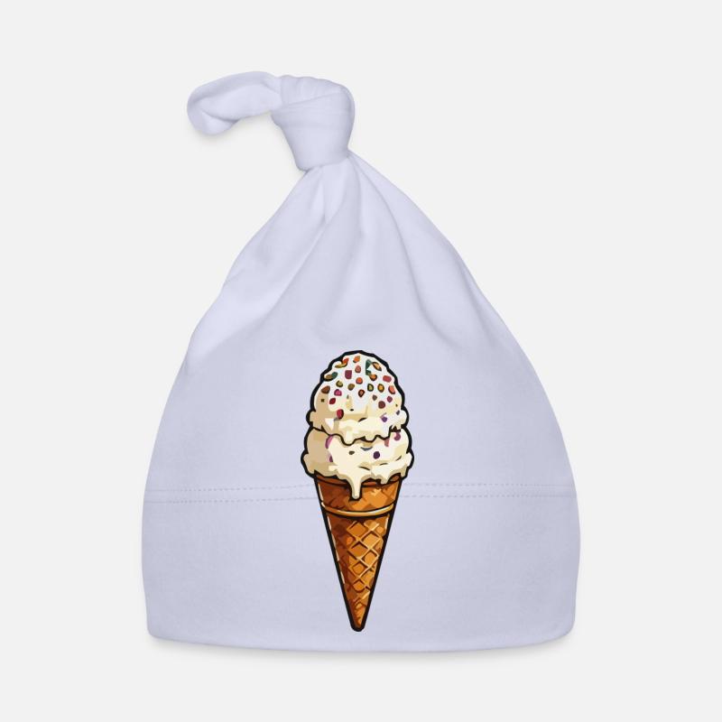 Doppel-Eiscreme mit Streuseln Baby Bio-Mütze