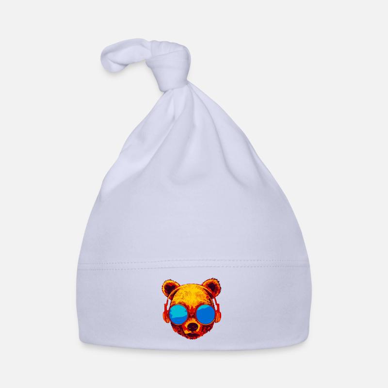 Bär mit Sonnenbrille Baby Bio-Mütze