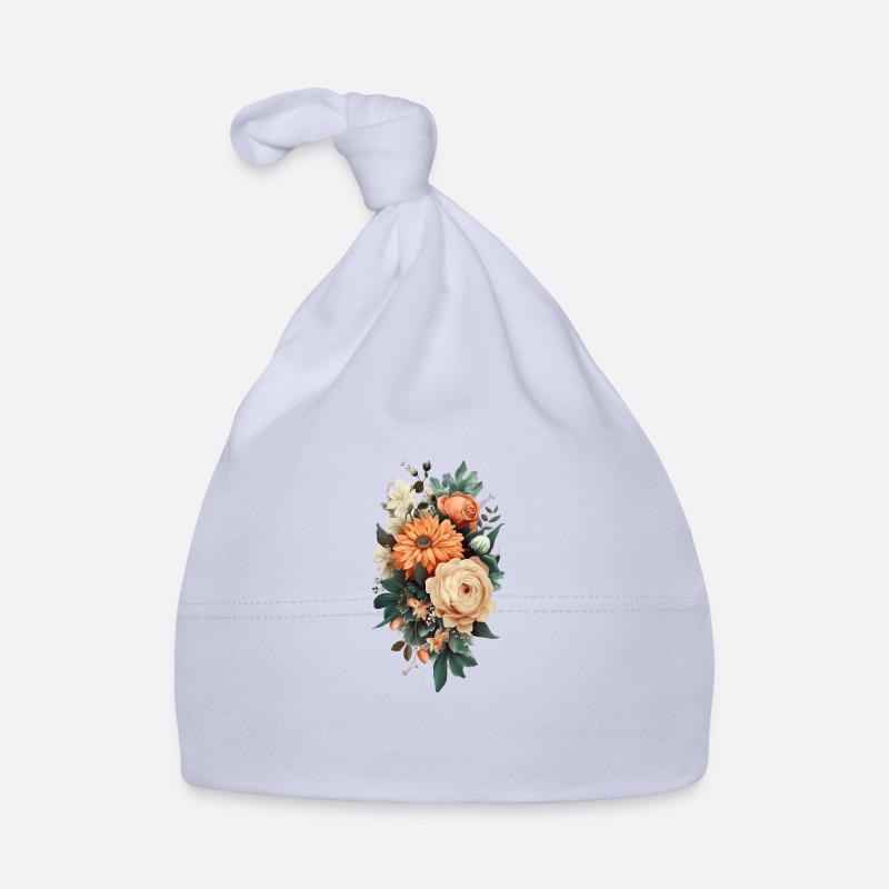 Wunderschönes Boho Blumen Herbarium Pastell Baby Bio-Mütze