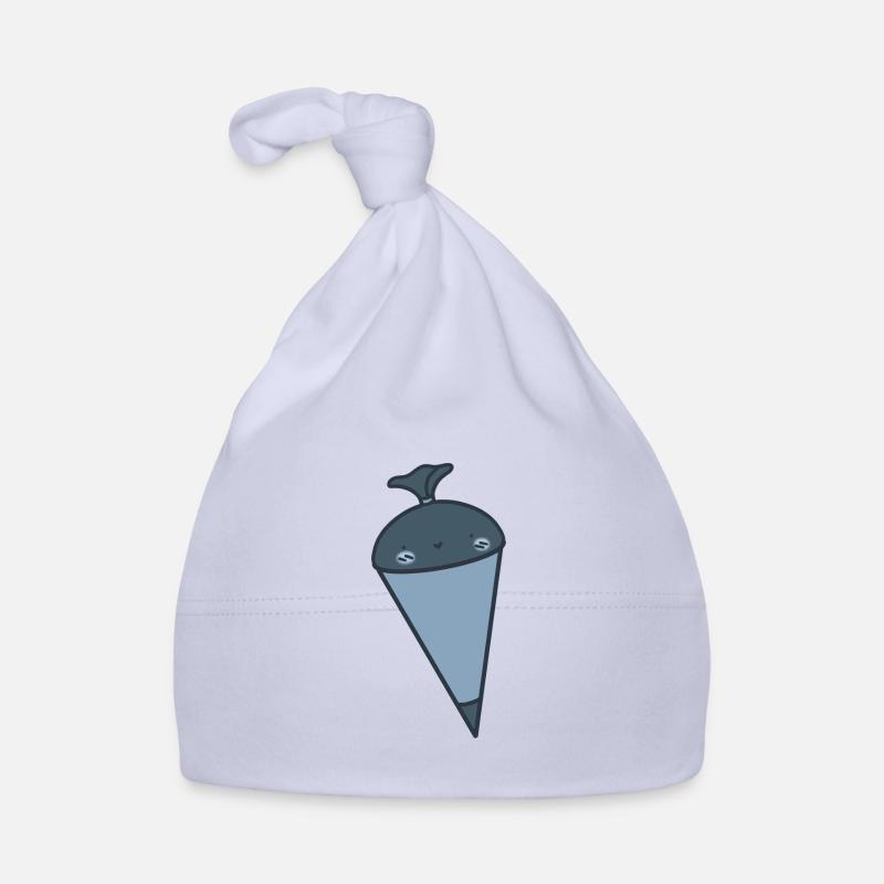 Cute blue school cone Organic Baby Cap