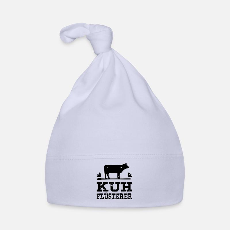 Kuh Flüsterer - schwarz Baby Bio-Mütze
