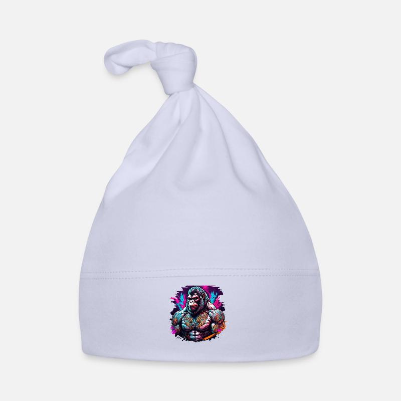 Tattoo / Tier / Kunst / cool / Comic / Gorilla Baby Bio-Mütze