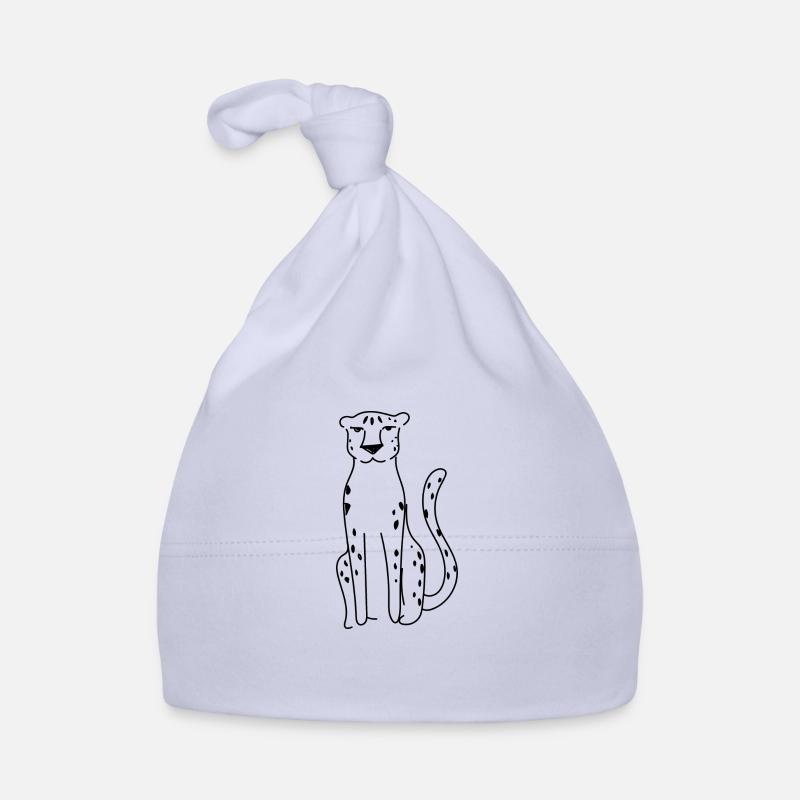 Dessin mignon de guépard, Wildcat Safari Bonnet bio Bébé