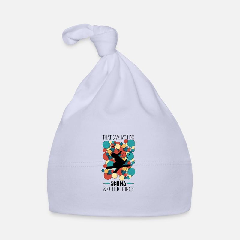 Ski skiing Skiers Skiing Holidays Organic Baby Cap