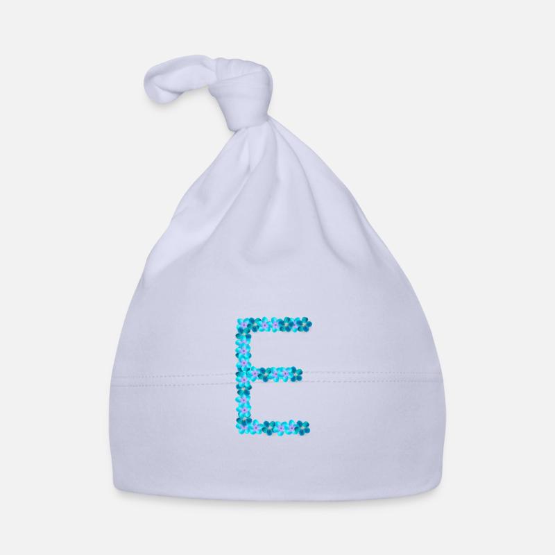 E aus blauen Blüten Baby Bio-Mütze