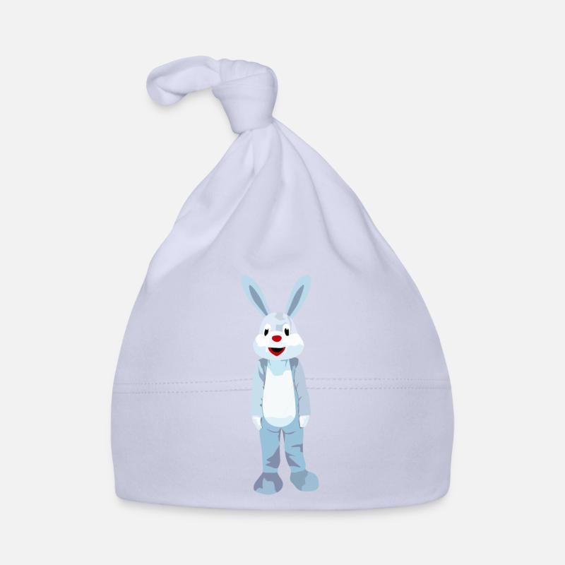 Blauer Hase mit roter Nase Baby Bio-Mütze