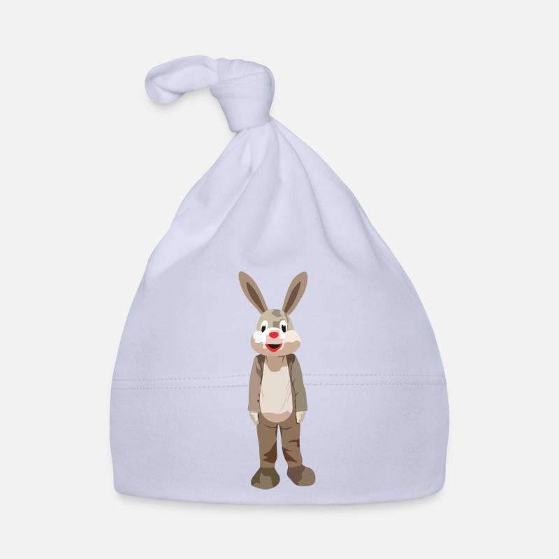 Bunny with a red nose - a funny Easter bunny Organic Baby Cap