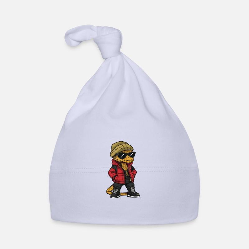 Schlange Kobra Winter Comic Baby Bio-Mütze