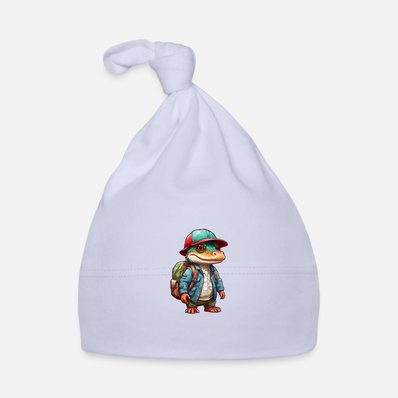 Crocodile mignon en look extérieur avec sac à dos Bonnet bio Bébé