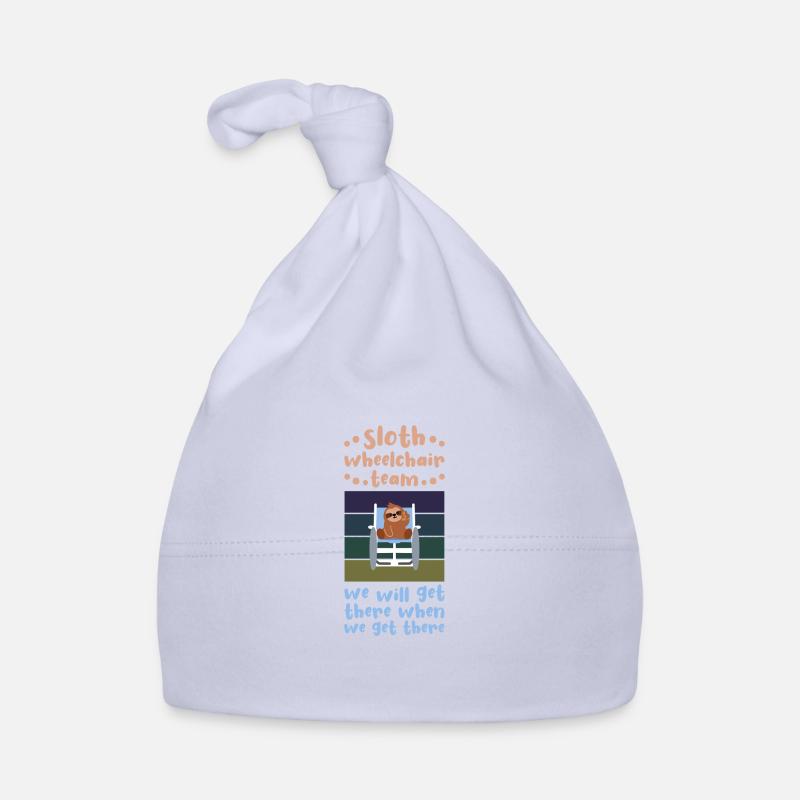 Faultier Rollstuhl Behindert Behinderung Geschenk Baby Bio-Mütze