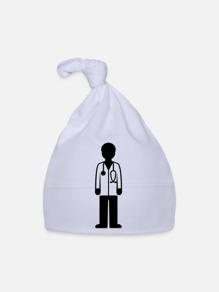 Doktor Arzt - Baby Bio-Mütze - Sky - Vorne