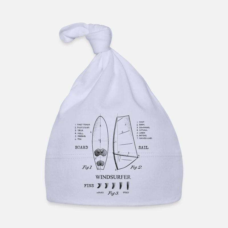 Légende Léxique Windsurf Planche à Voile Ailerons Bonnet bio Bébé