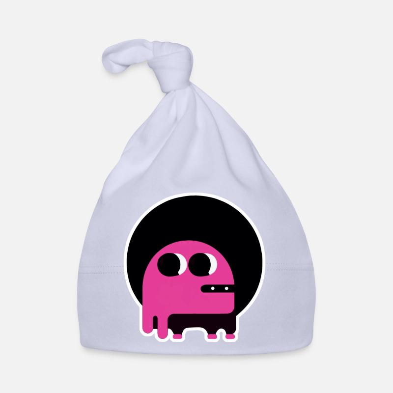 Monstre afro rose mignon | Créature rétro funky Bonnet bio Bébé