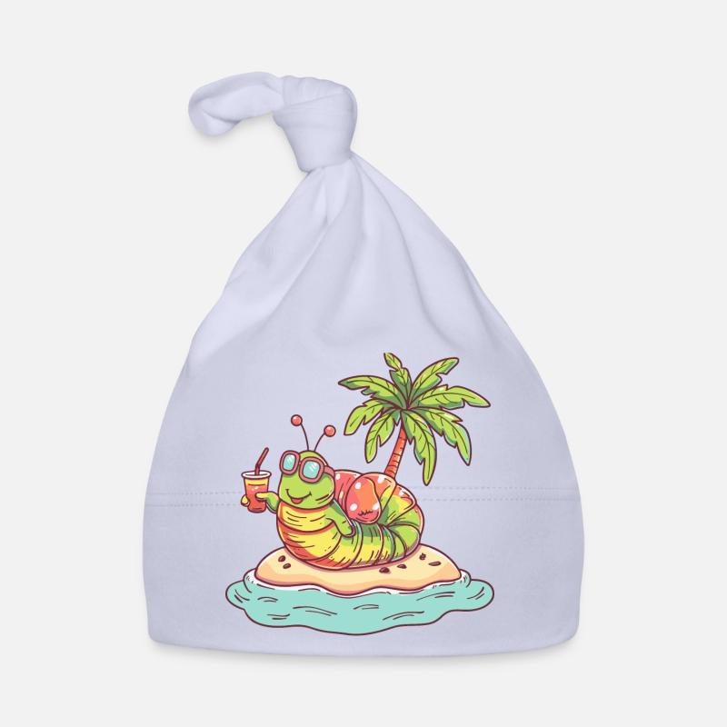 Bande dessinée Worm Summer Beach Bonnet bio Bébé