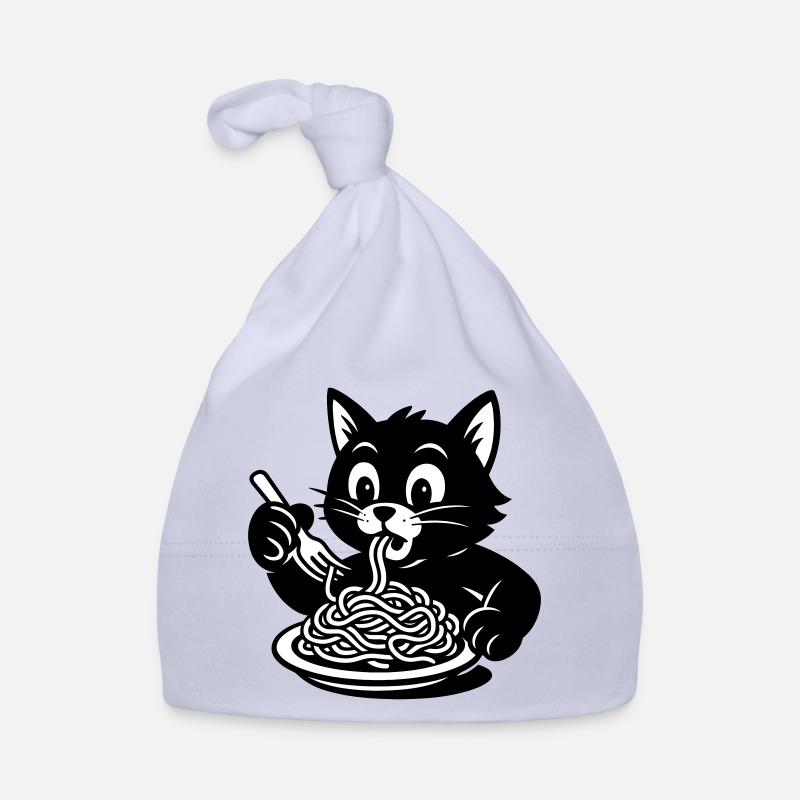 Katze iss Spagetti Meme Baby Bio-Mütze