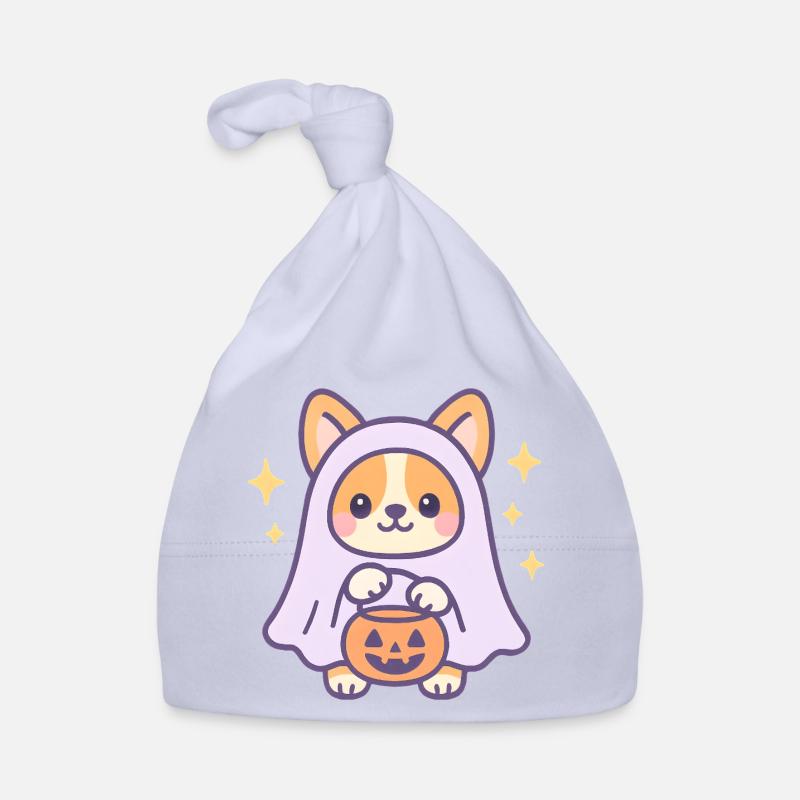 Corgi Fantôme Citrouille Bonnet bio Bébé
