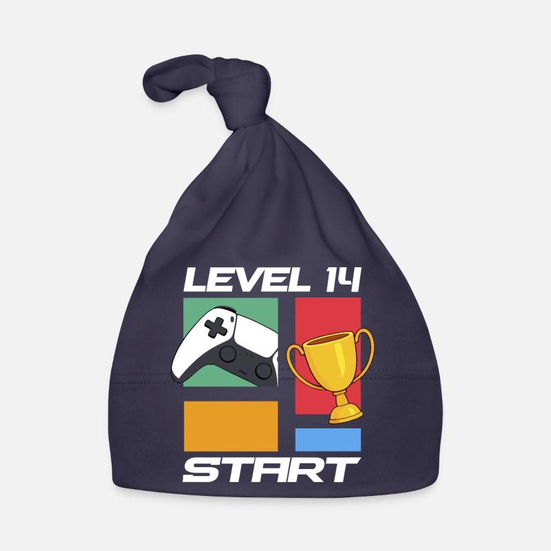 Level 14 Start Gaming Sieg 14.Geburtstag Baby Bio-Mütze