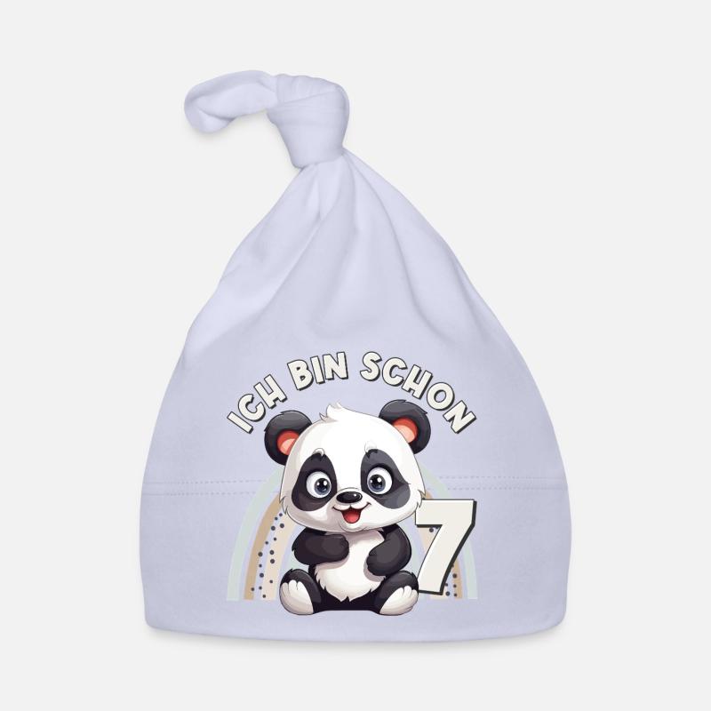 7e anniversaire Panda Bear Arc-en-ciel Doux Mignon Bonnet bio Bébé