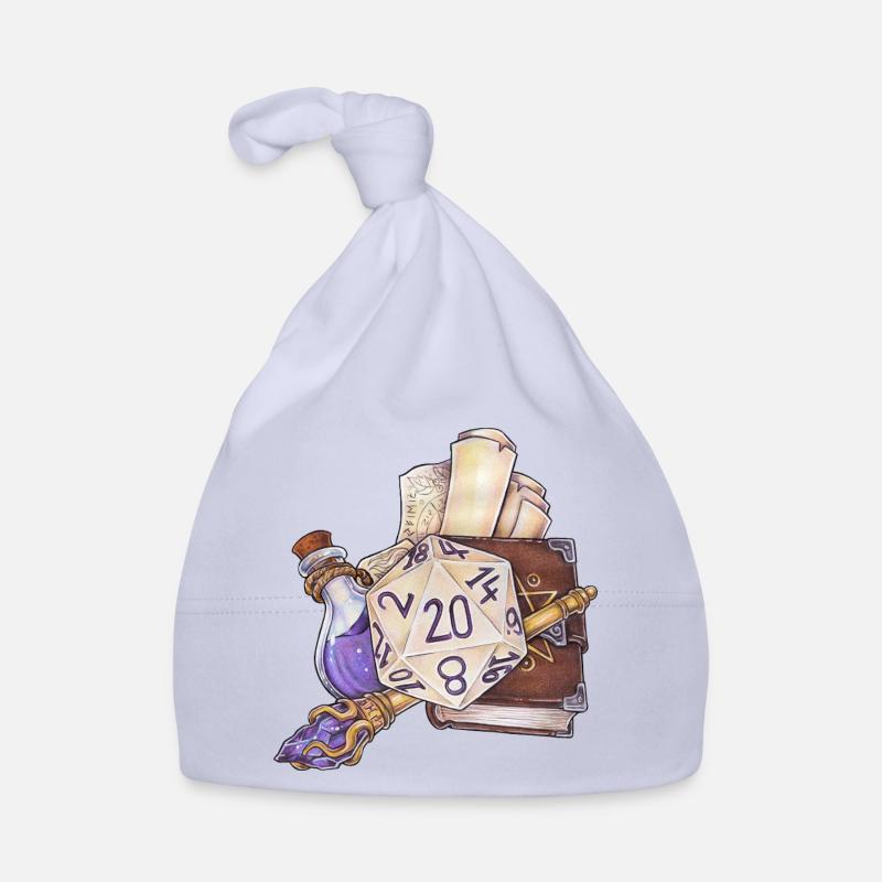 Wizard pour cadeaux de dés D20 sur table de jeu de rôle Bonnet bio Bébé