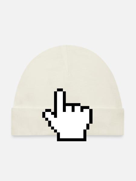 Original mouse hand - Organic Baby Cap - sky - Front