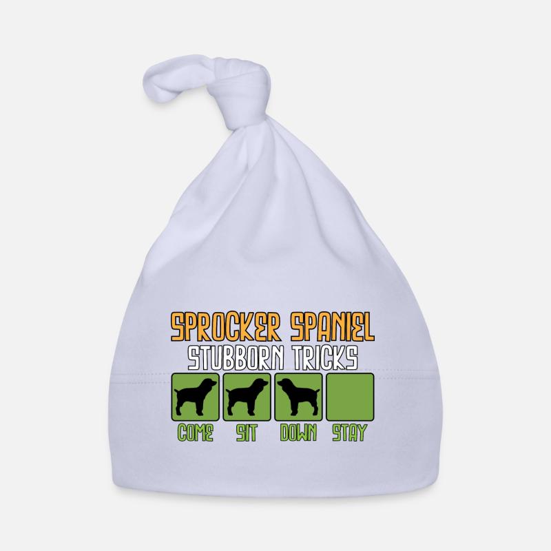 Sprocker Spaniel Tricks Funny sayings Funny Organic Baby Cap