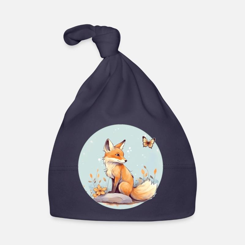 Cute fox Organic Baby Cap
