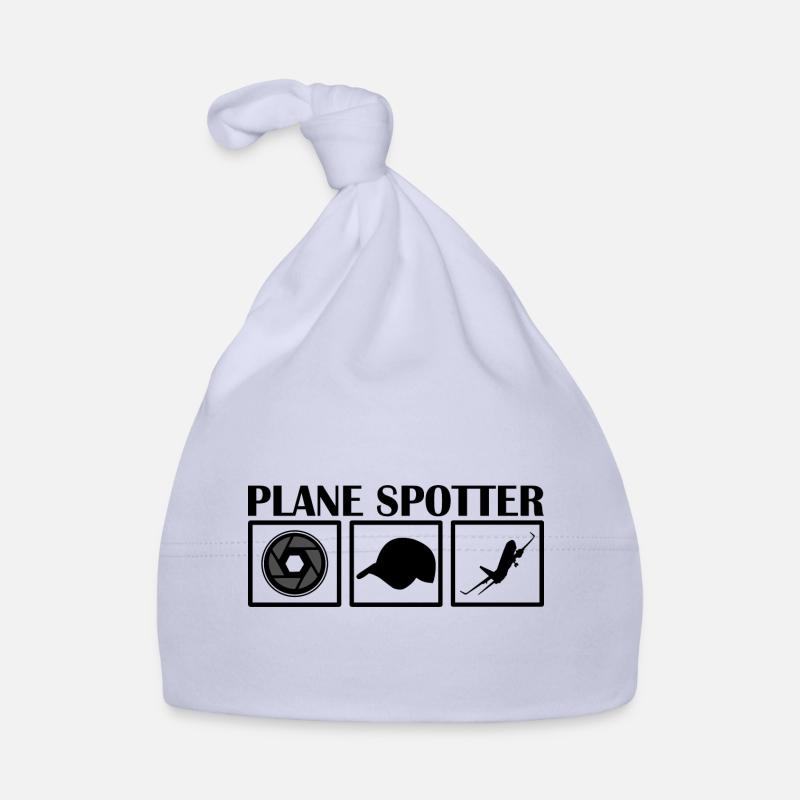 Planespotter Plane Spotter Planespotting - Bonnet bio Bébé - ciel
