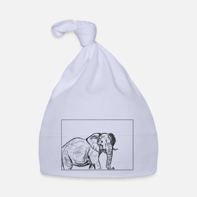 Elefant Skizze Baby Bio-Mütze