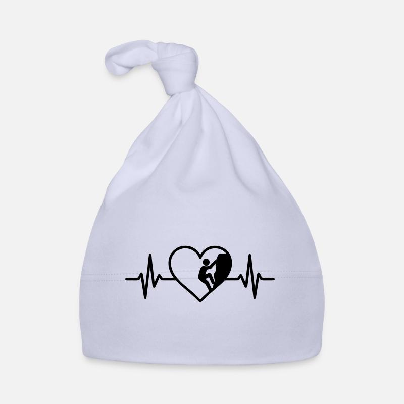 Klettern Sport Kletterer Herz Baby Bio-Mütze