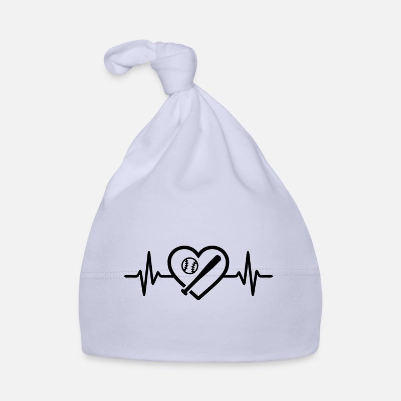 Batte de baseball et coeur de balle Bonnet bio Bébé