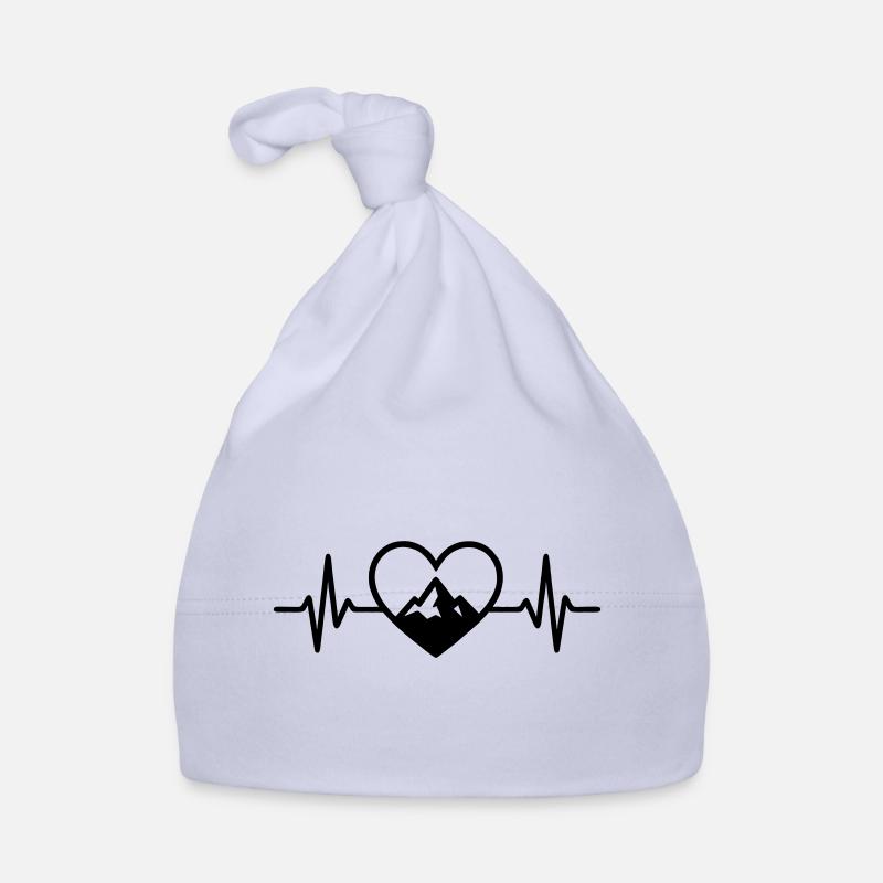 Mountains Landscape Nature Heart Organic Baby Cap