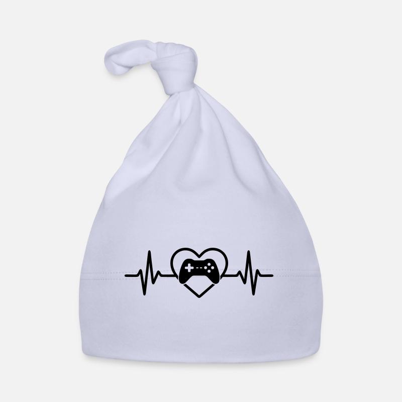 Gamer Controller Heart Gaming Organic Baby Cap
