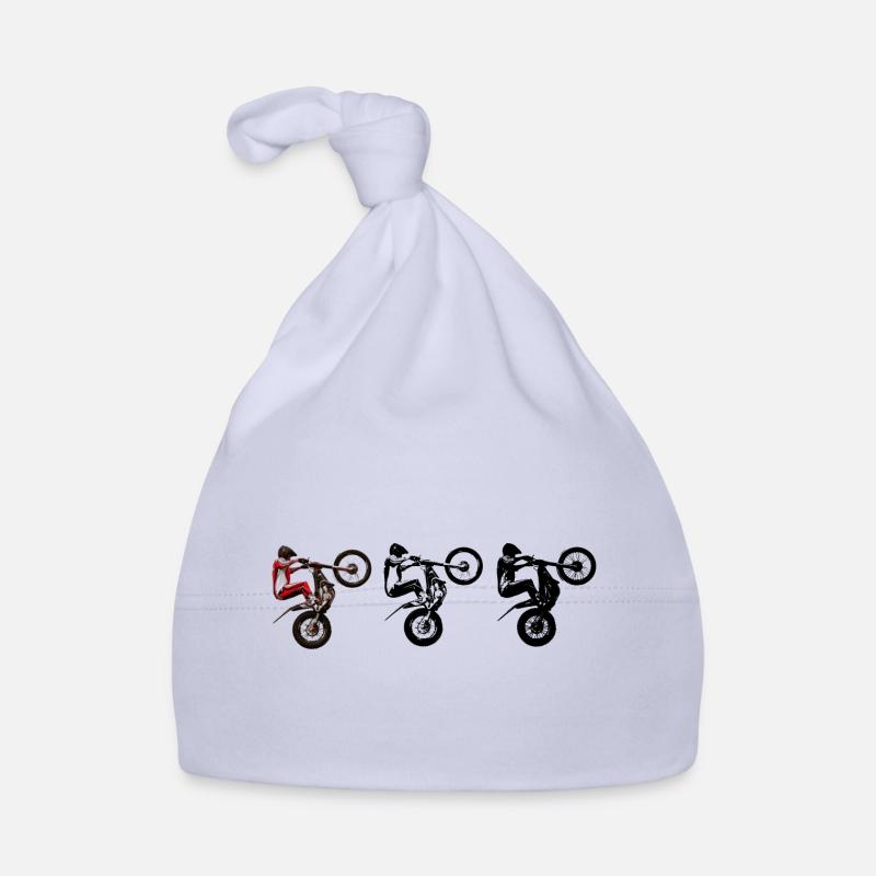 motocross - Bonnet bio Bébé - ciel