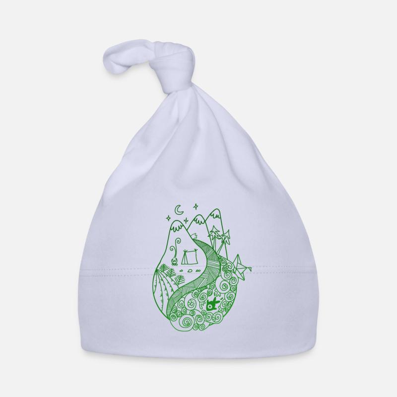 Keep earth simple - Organic Baby Cap - sky