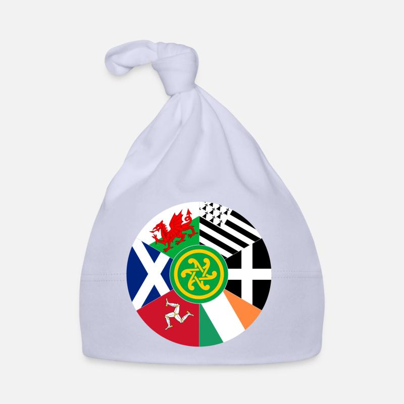 Celtic Nations Flags, Pan Celtic, Wales, Scotland Organic Baby Cap