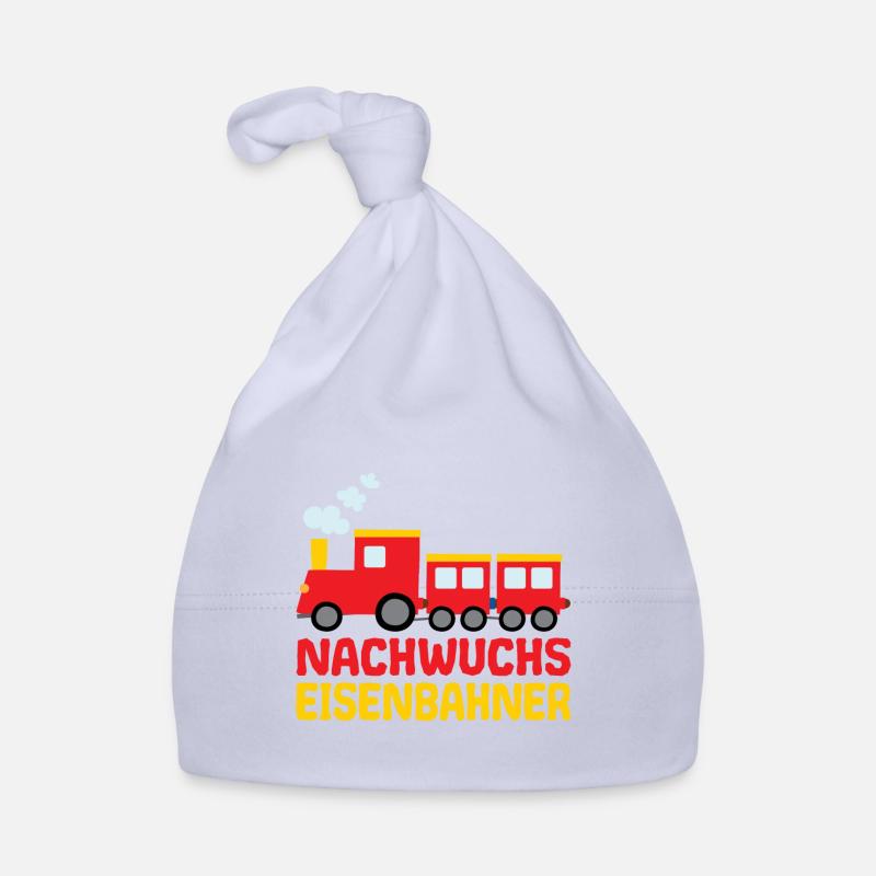 Nachwuchs Eisenbahner Eisenbahn Dampfzug Lok Rot - Baby Bio-Mütze - Sky