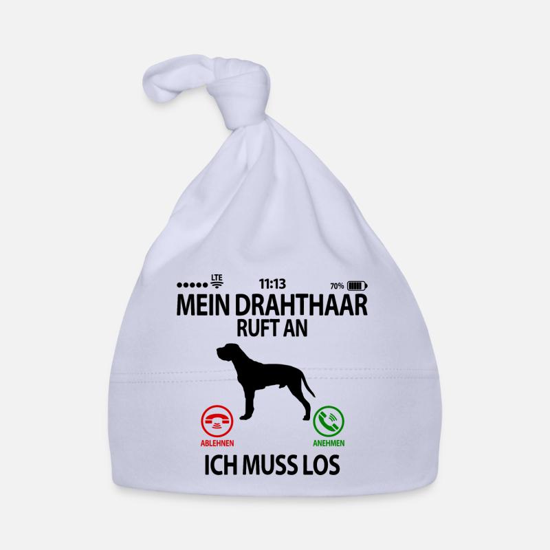 Deutsch Drahthaar Geschenkidee Lustig Spruch Baby Bio-Mütze