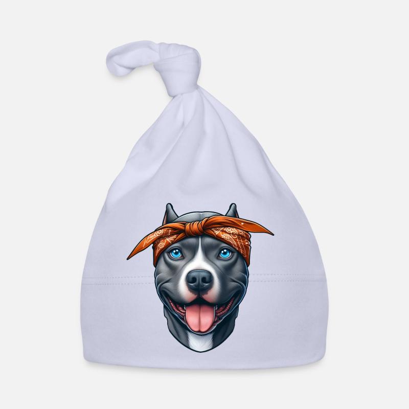 Pitbull chiot dessin animé Bonnet bio Bébé