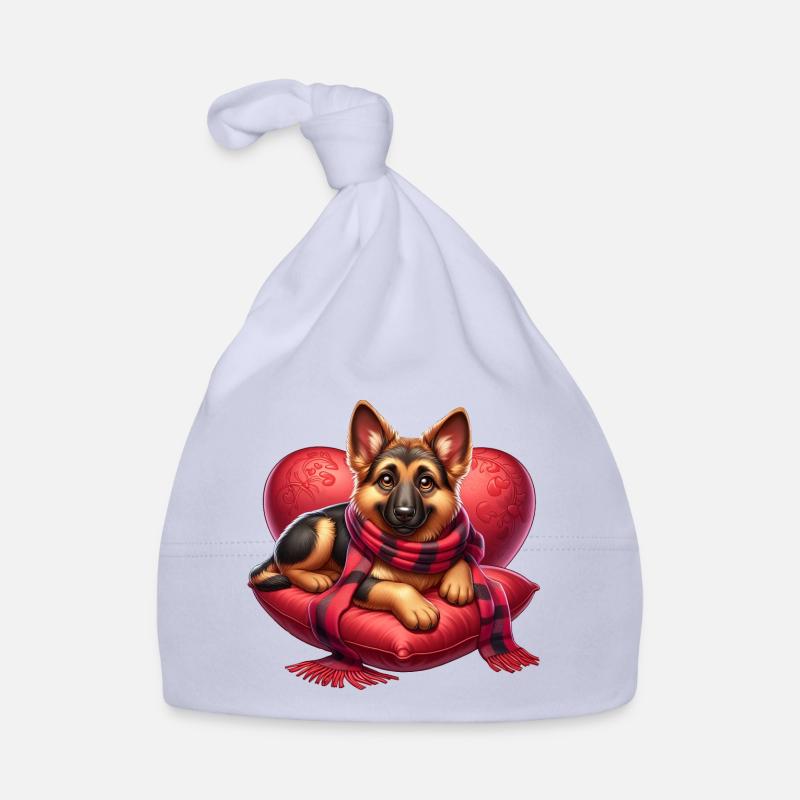 German Shepherd Art Organic Baby Cap