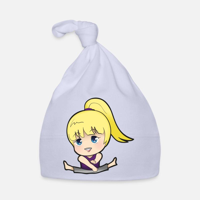 Chibi Anime Manga Splitkick - Organic Baby Cap - sky