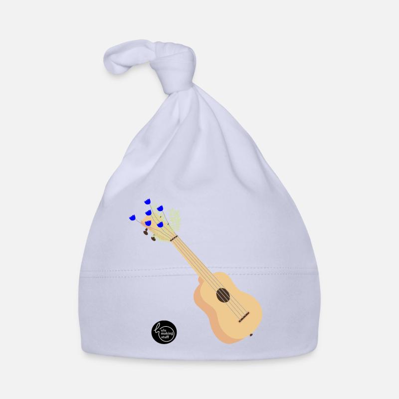 Celle qui aimait les ukulele - Bonnet bio Bébé - ciel
