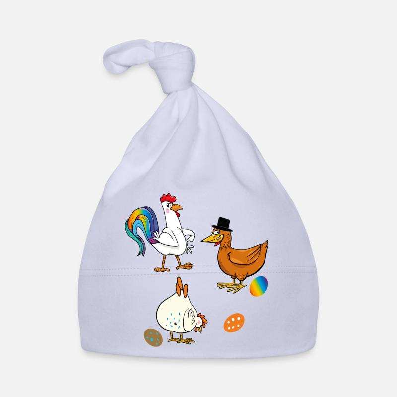Hühner mit Ostereier Baby Bio-Mütze