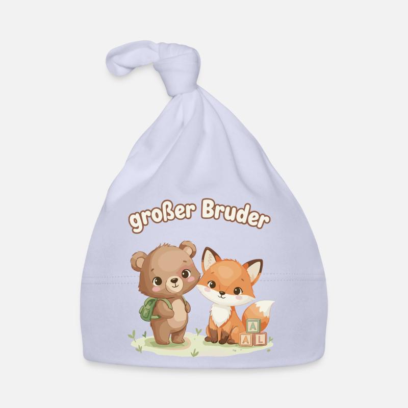 Big Brother Bear and Fox Organic Baby Cap