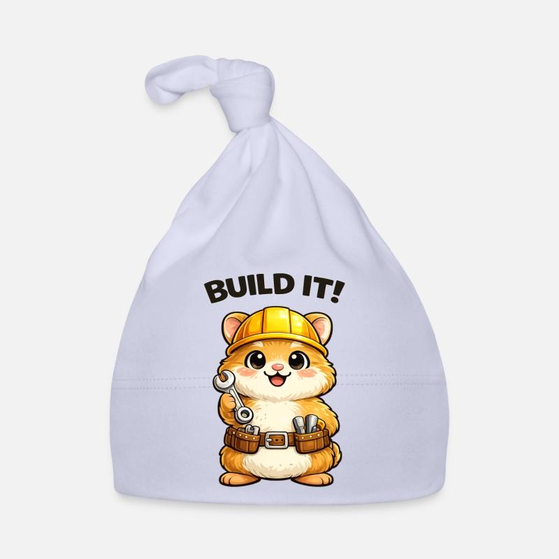 Construction trolley: construction helmet and tools Organic Baby Cap