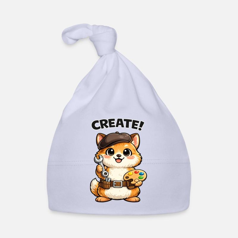 Kitten Artist Creative Workshop Organic Baby Cap