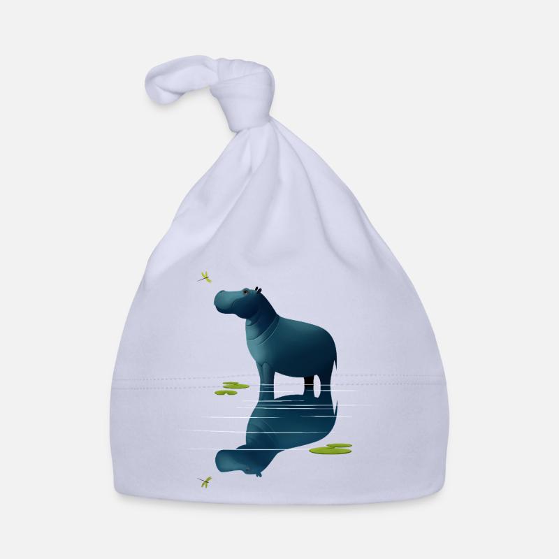 Nilpferd und Libelle Baby Bio-Mütze