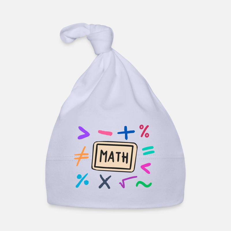 Math symbols for Students and Parents Organic Baby Cap